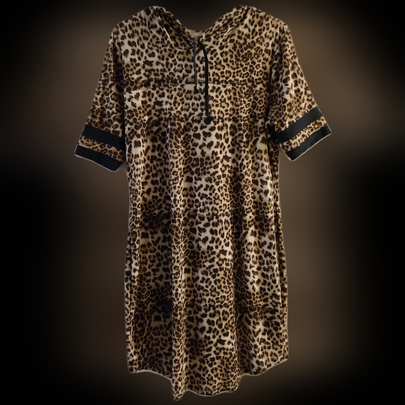 No Comment Dresses & Skirts - No Comment Leopard Print Hooded  Dress or Tunic